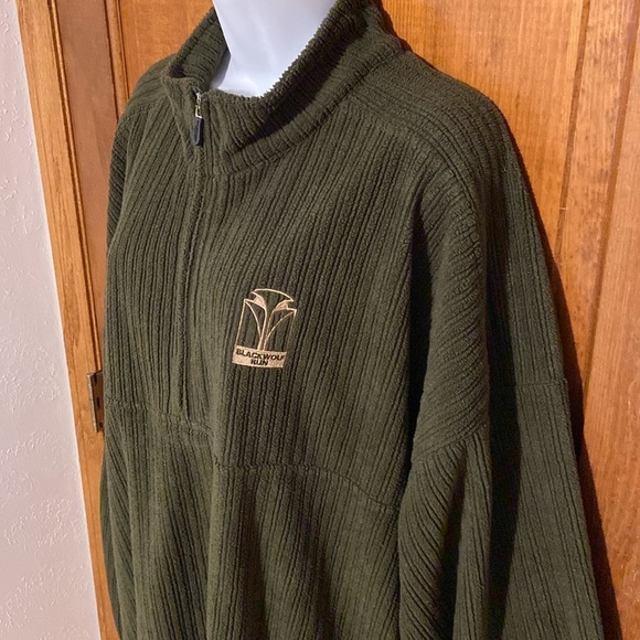 Straight Down Golf Rare 1/2 Zip Pullover “Black Wolf Run Golf” Size X Large plus - Picture 1 of 10